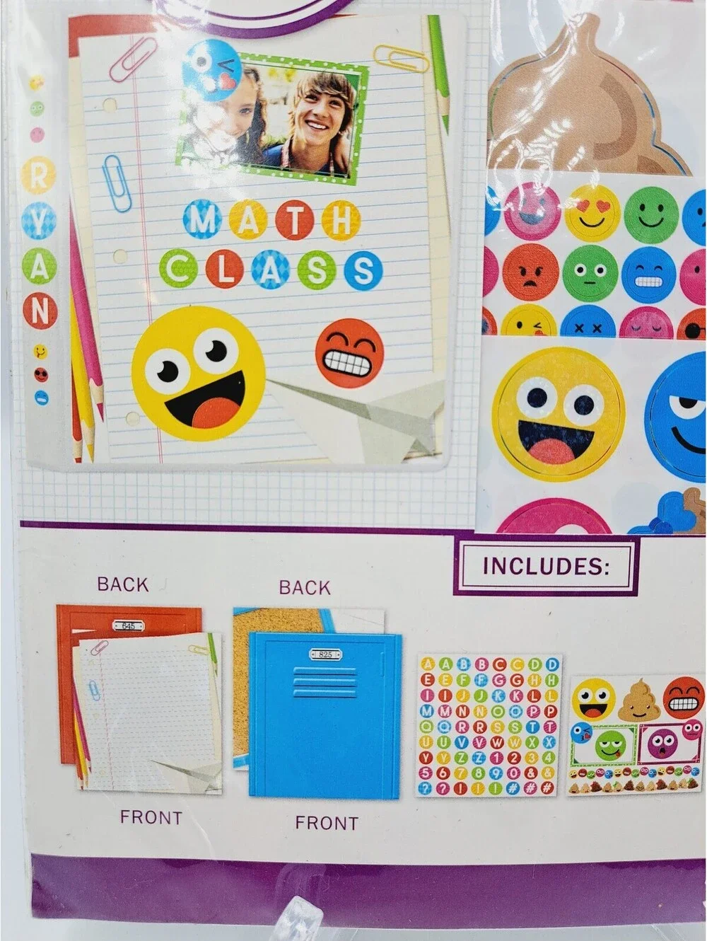 Colorful Emoji Y2K Faces Retro Binder Decor Stickers Scrapbook DIY Crafts School
